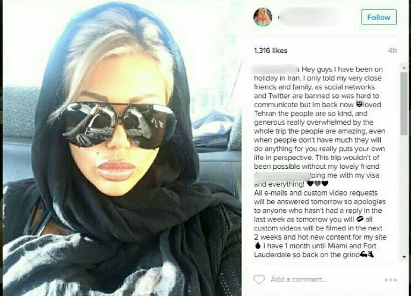 جنجال سفر بازیگر زن آمریکایی به تهران